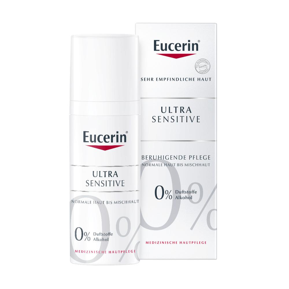 Eucerin UltraSensitive Beruhigende Pflege für normale Haut bis Mischhaut Creme - zusätzlich 20% Raba