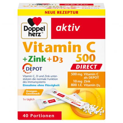 Doppelherz aktiv Vitamin C 500 + Zink + D3