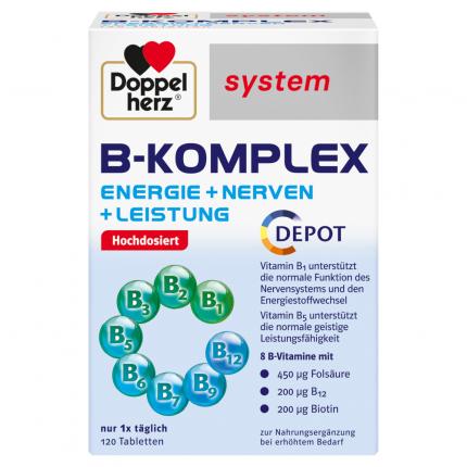 Doppelherz system B-KOMPLEX ENERGIE + NERVEN + LEISTUNG