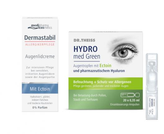 Hydro med Green + Dermastabil Augenlidcreme Augenpflege Set