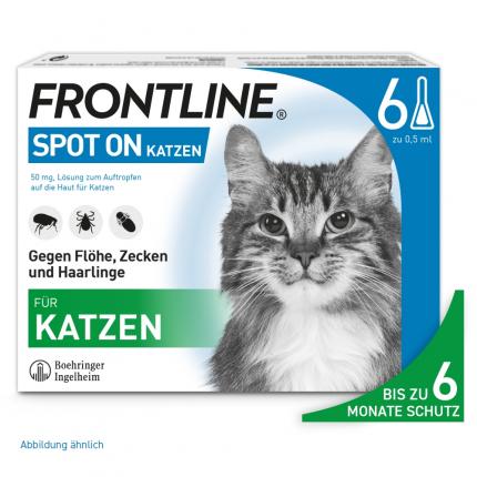 FRONTLINE SPOT-ON gegen Zecken, Flöhe und Haarlinge für Katzen