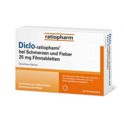 Diclo-ratiopharm Bei Schmerzen und Fieber 25 mg Fta
