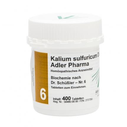 Kalium sulfuricum D6 Adler Pharma Biochemie nach Dr. Schüßler Nr.6 , Tablette