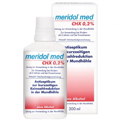 Meridol med CHX 0,2% Lösung zur Anwendung in der Mundhöhle