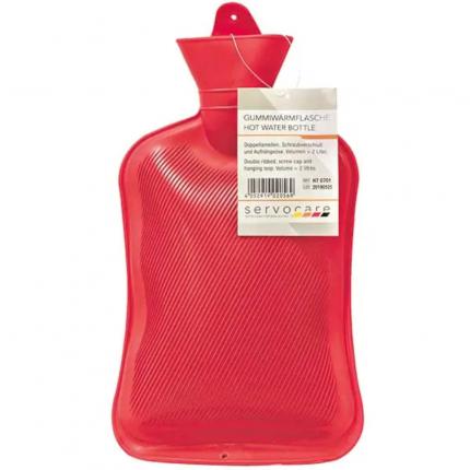 Wärmflasche mit Doppellamelle 2L rot