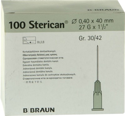Sterican Dentalkanüle Luer 0,40x40 mm