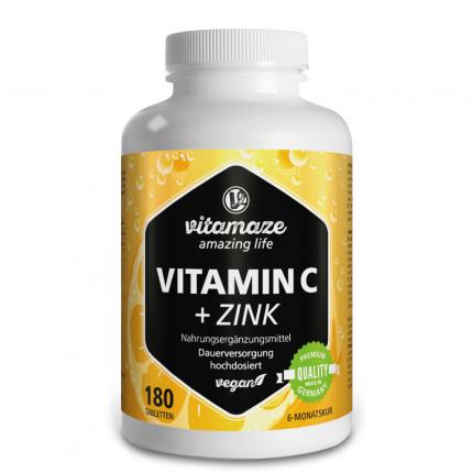 VITAMIN C 1000 mg hochdosiert+Zink vegan