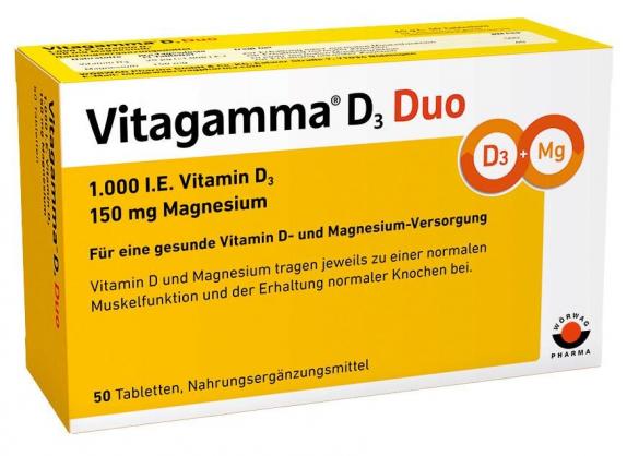 Vitagamma D3 Duo 1,000 I.E. Vitamin D3 150mg Magnesium