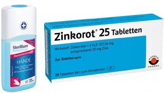 Sterillium Protect &amp; Care 35ml + Zinkorot 25 20 Tabletten Set