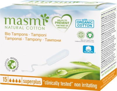 BIO TAMPONS Super Plus 100% Bio-Baumwolle MASMI