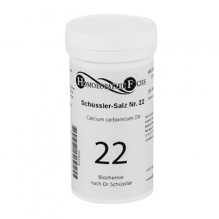 HOMOEOPATHIEFUCHS Schüssler-Salz Nummer 22 Calcium carbonium D6 Biochemie