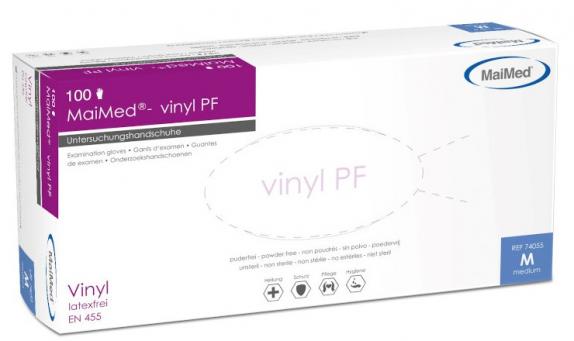 MaiMed Vinyl PF Untersuchungshandschuhe, unsteril, Größe M