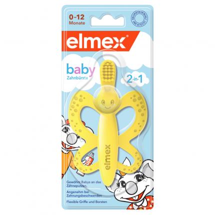 elmex Baby Zahnbürste &amp; Beißring 2-in-1