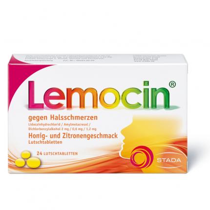 Lemocin gegen Halsschmerzen Honig + Zitrone