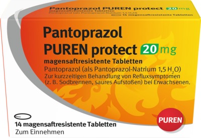 Pantoprazol PUREN protect 20mg magensaftresistente Tabletten
