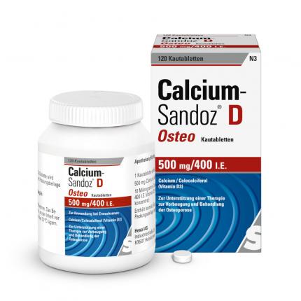 Calcium-Sandoz D Osteo 500mg/400 I.E.