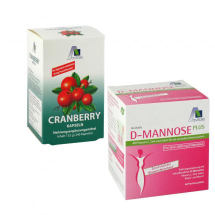 Cranberry Kapseln &amp; D-Mannose Plus Kombi-Set