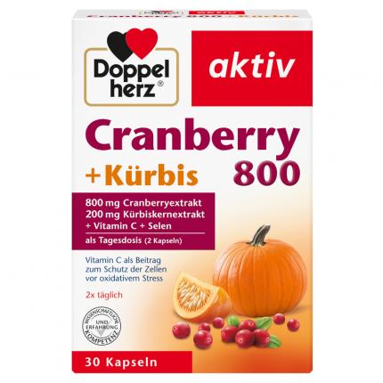 Doppelherz Cranberry+Kürbis 800