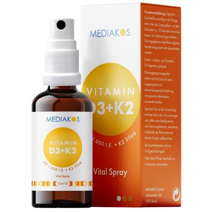 Mediakos Vitamin D3 + K2 1.000 I.E. / 20 μg Vital Spray