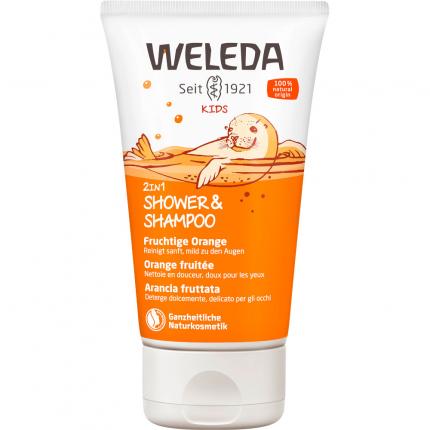 WELEDA Kids 2in1 Shower &amp; Shampoo fruchtige Orange