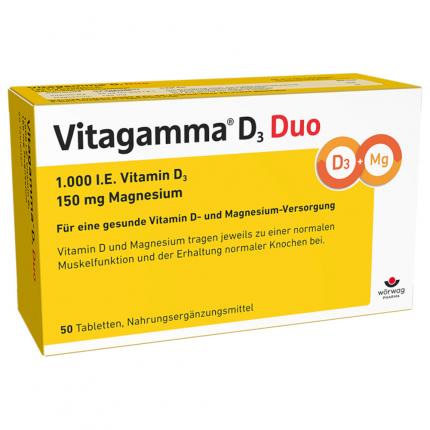 Vitagamma D3 Duo 1,000 I.E. Vitamin D3 150mg Magnesium