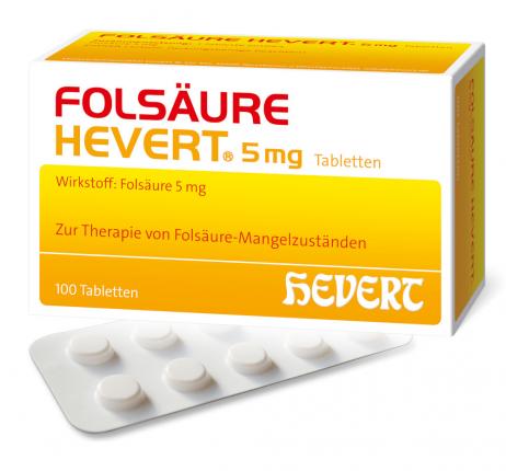 FOLSÄURE HEVERT 5 mg