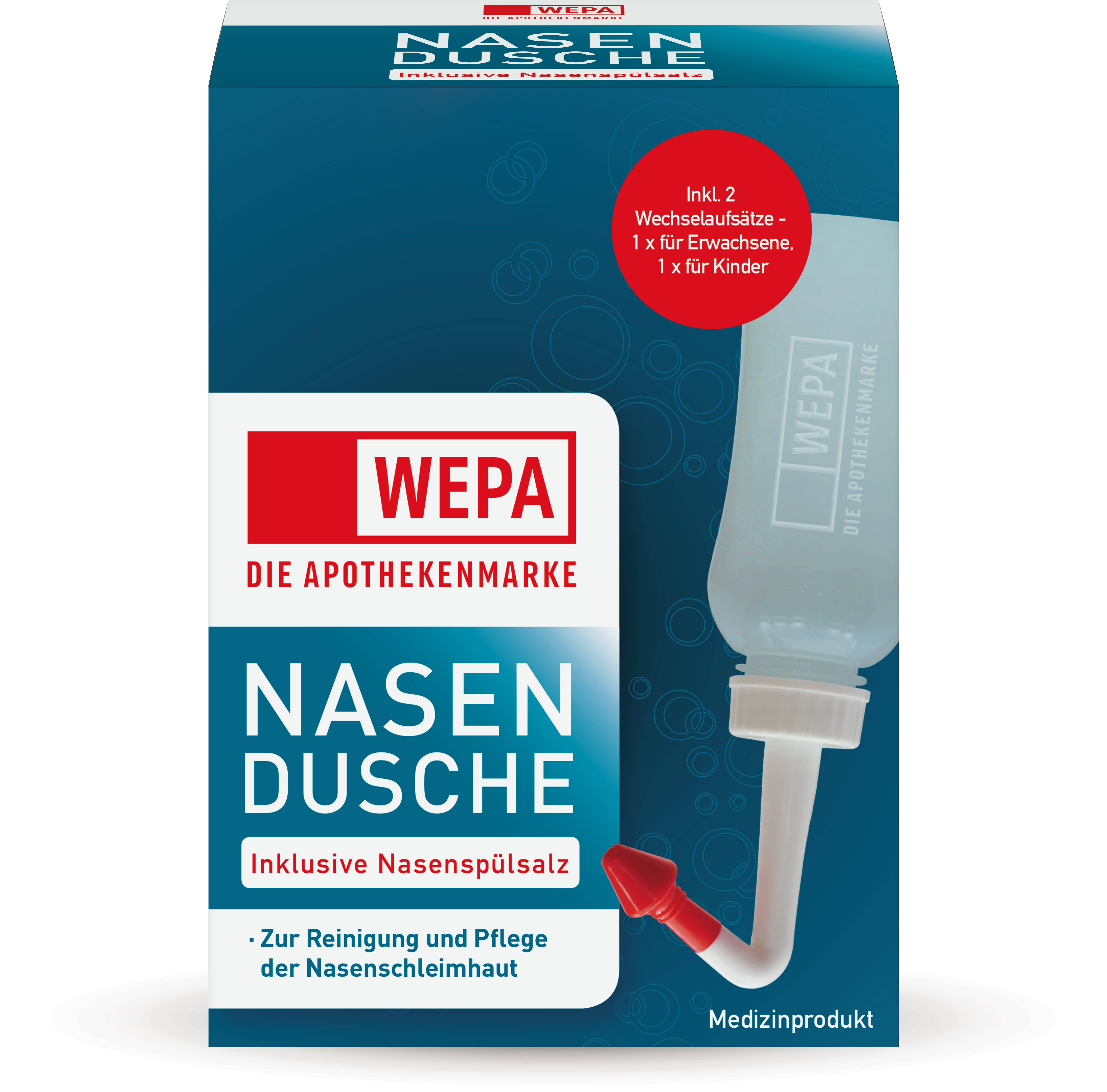 WEPA Nasendusche inklusive  Nasenspülsalz 1 Packung