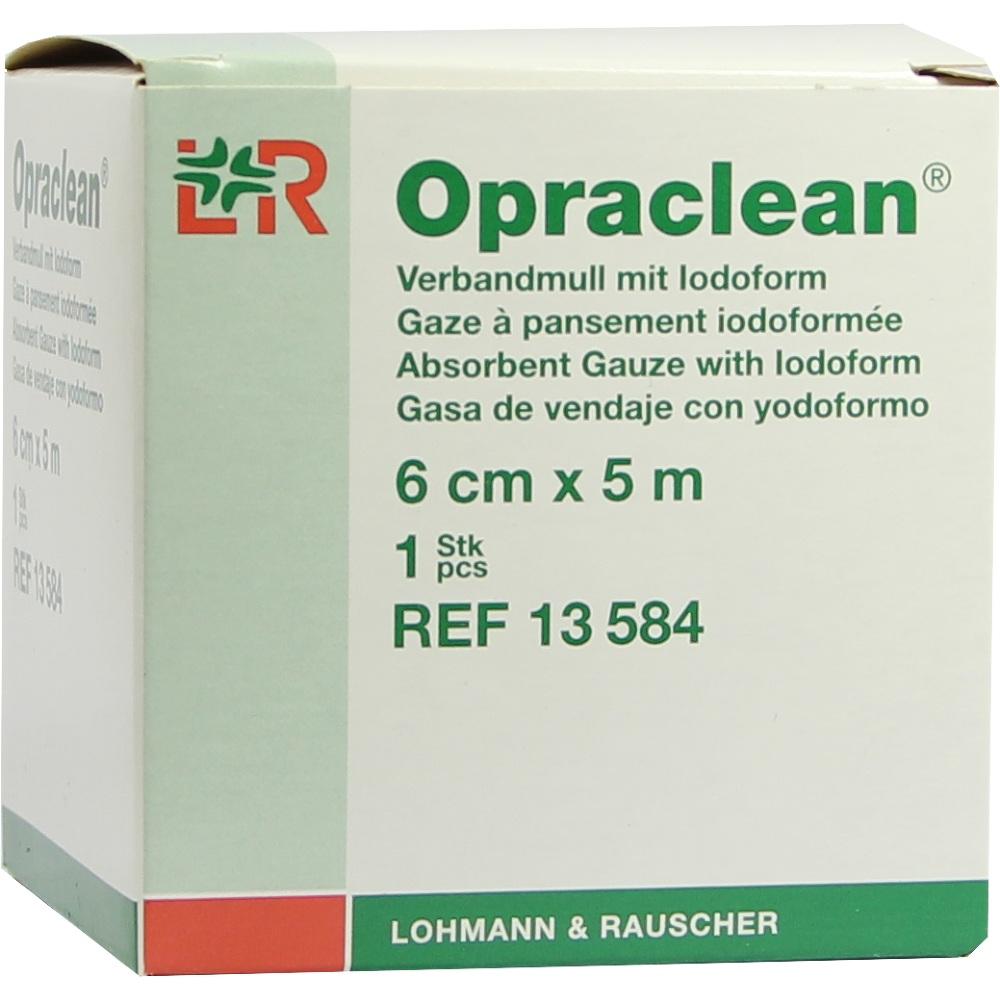 OPRACLEAN Verbandmull m.Jodoform 6 cmx5 m 1 St Wundgaze