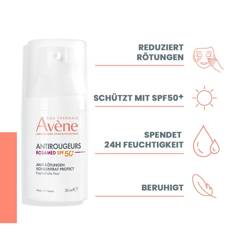 Avène Antirougeurs Rosamed SPF50+ Anti-Rötungen Konzentrat Protect 30 ml Konzentrat
