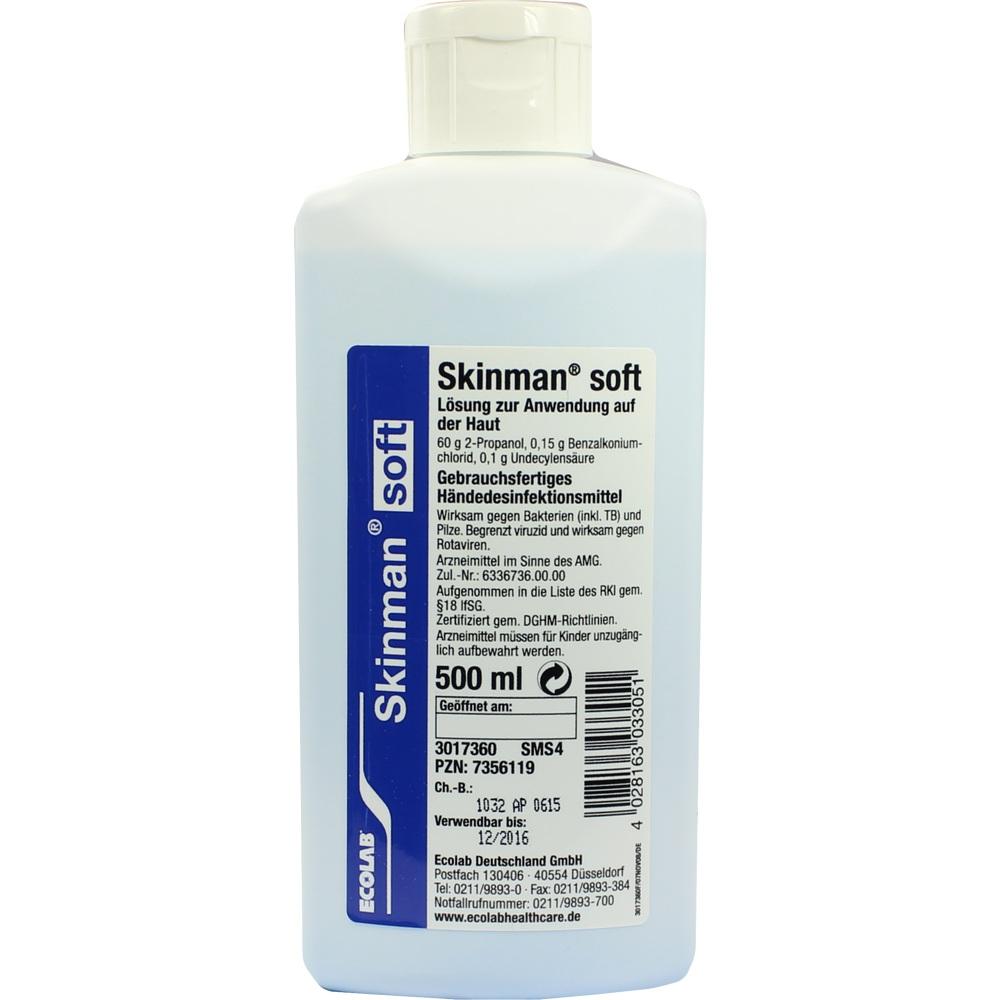 SKINMAN soft Händedesinfektion Spenderflasche 500 ml Lösung