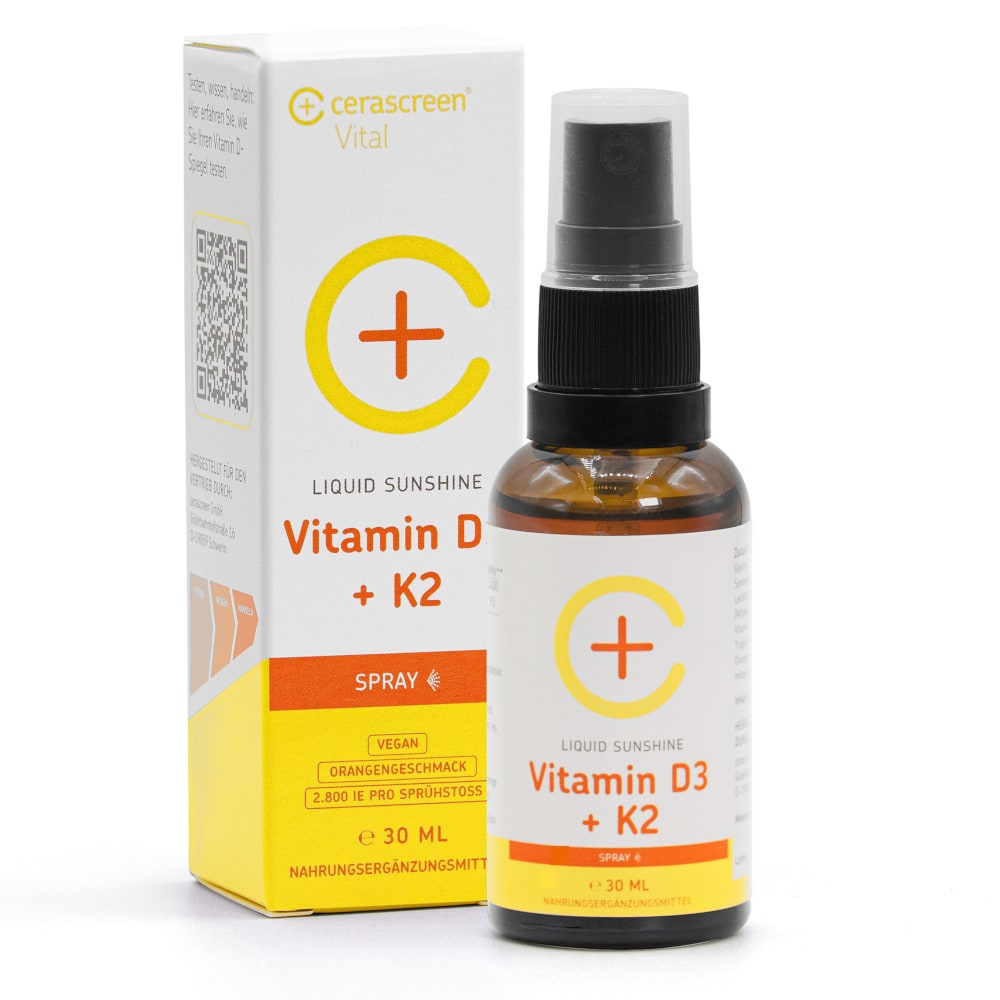 cerascreen Vital LIQUID SUNSHINE Vitamin D + K2 Spray 30 ml Spray cerascreen Vital LIQUID SUNSHINE Vitamin D + K2 Spray 30 ml Spray