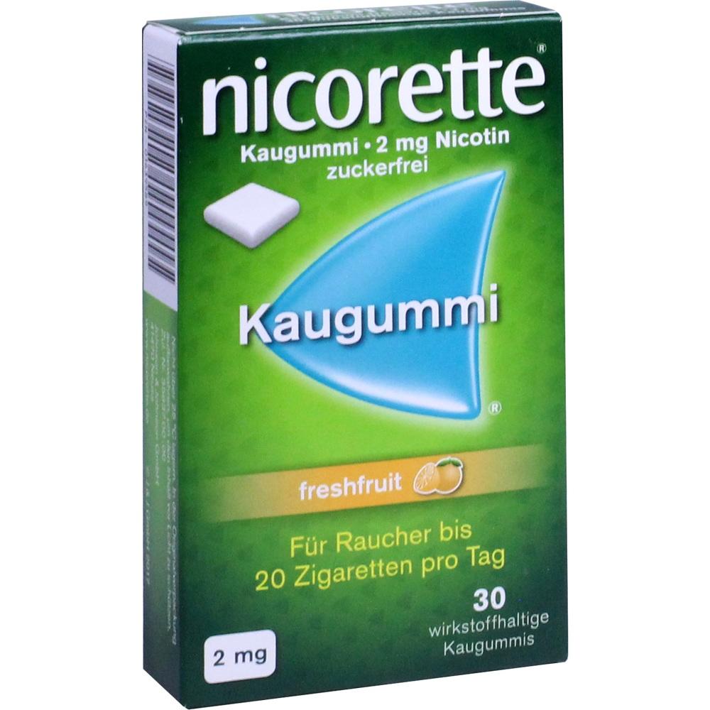 nicorette 2 mg Nikotinkaugummi freshfruit für Raucher zum Aufhören