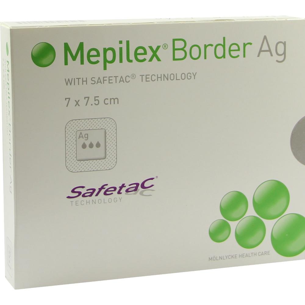 MEPILEX Border Ag Schaumverb.7x7,5 cm steril 5 St Verband