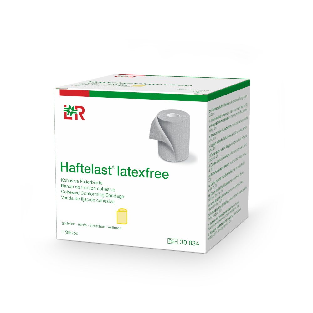 HAFTELAST Fixierb.kohäs.latexfrei 6 cmx20 m rot 1 St Binden