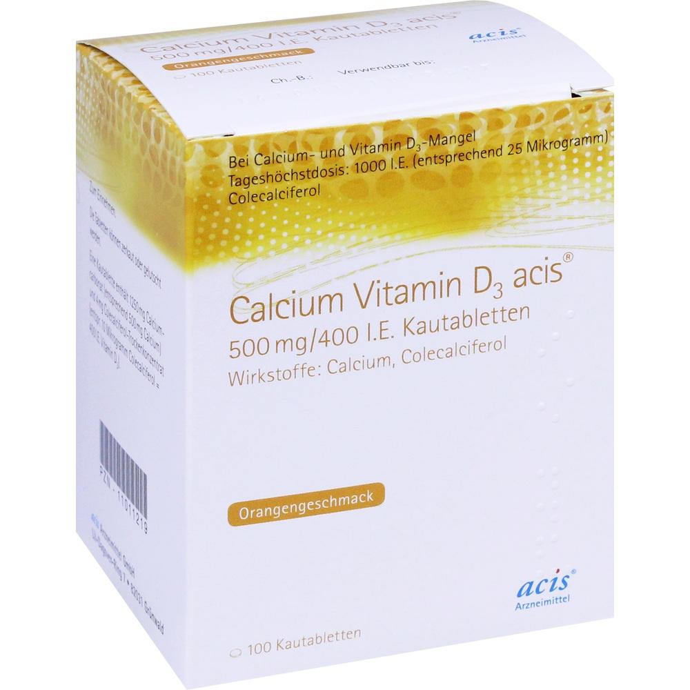 Calcium Vitamin D3 acis 500mg/400 I.E. 120 St Kautabletten
