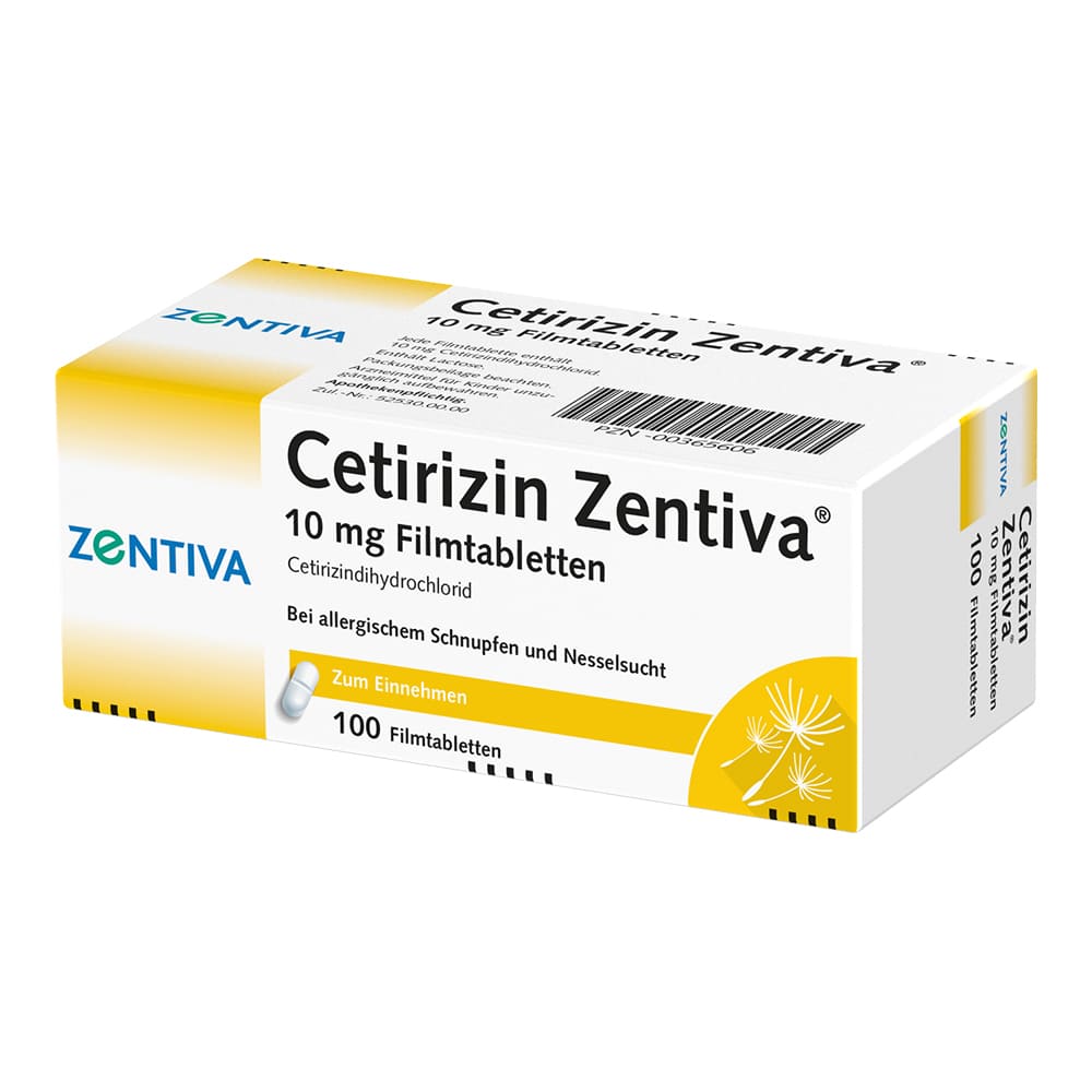 Cetirizin Zentiva 10mg 100 St Filmtabletten