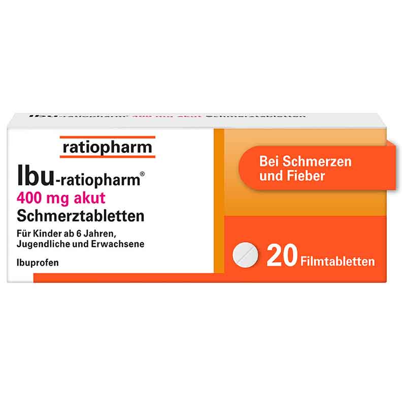 Ibu-ratiopharm 400 mg akut  20 St Filmtabletten