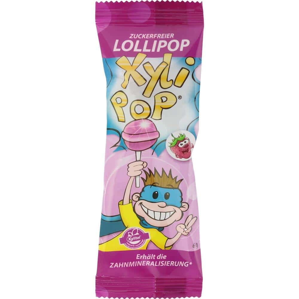 miradent XyliPOP Zahnpflegelolli Erdbeere 1X6 g
