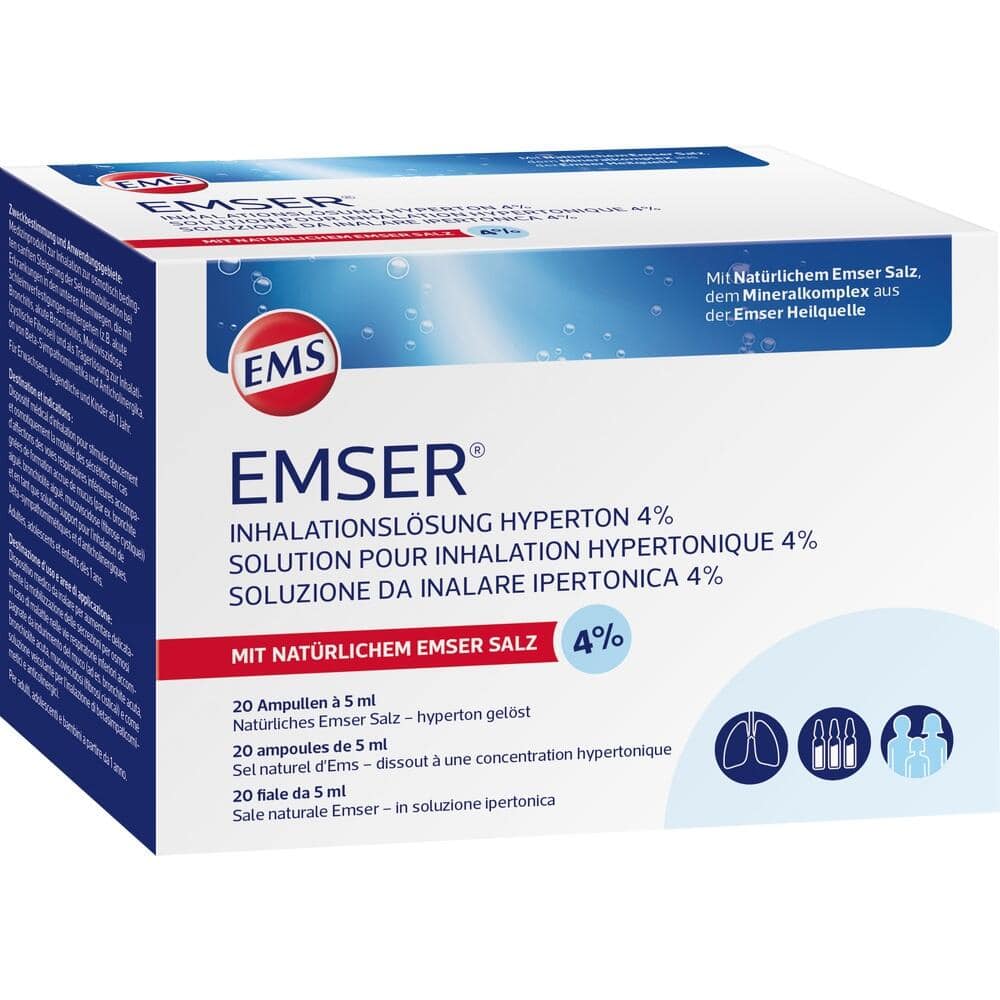 EMSER Inhalationslösung Hyperton 4% 20X5 ml Inhalationsampullen