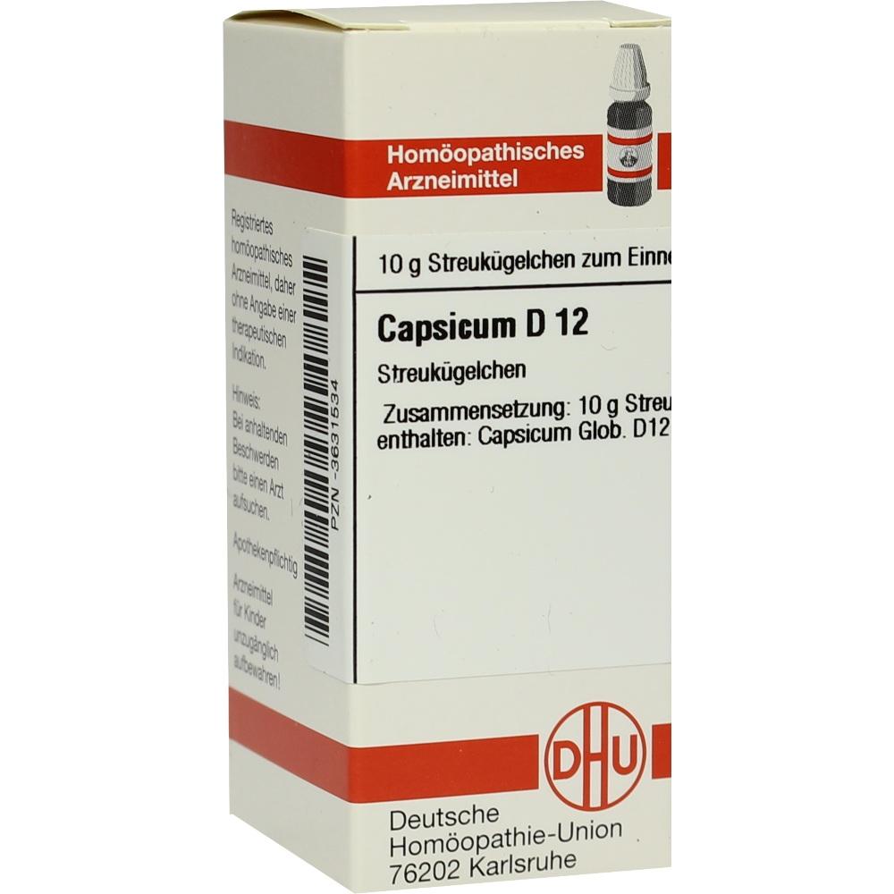 CAPSICUM D 12 Globuli 10 g Globuli