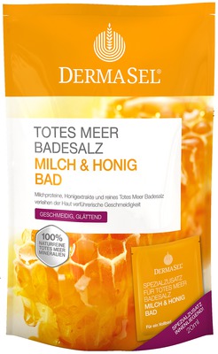 DERMASEL Totes Meer Badesalz+Milch&Honig  1 Packung Kombipackung