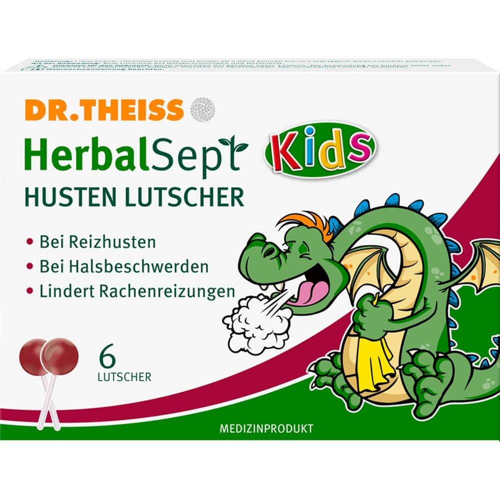 DR. THEISS HerbalSept HUSTEN LUTSCHER Kids 6 St Bonbons