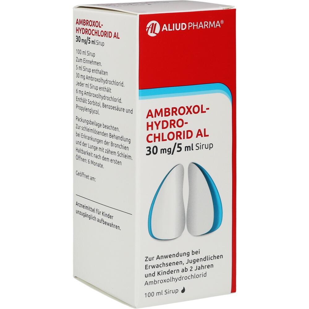 Ambroxolhydrochlorid AL 30 mg / 5 ml Sirup zur Erleichterung des Abhustens bei erkältungsbedingter Bronchitis (Schleimlöser)