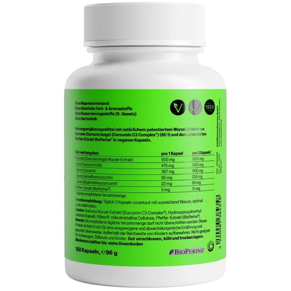 Zein Pharma Triplex Curcumin 500mg  150 St Kapseln