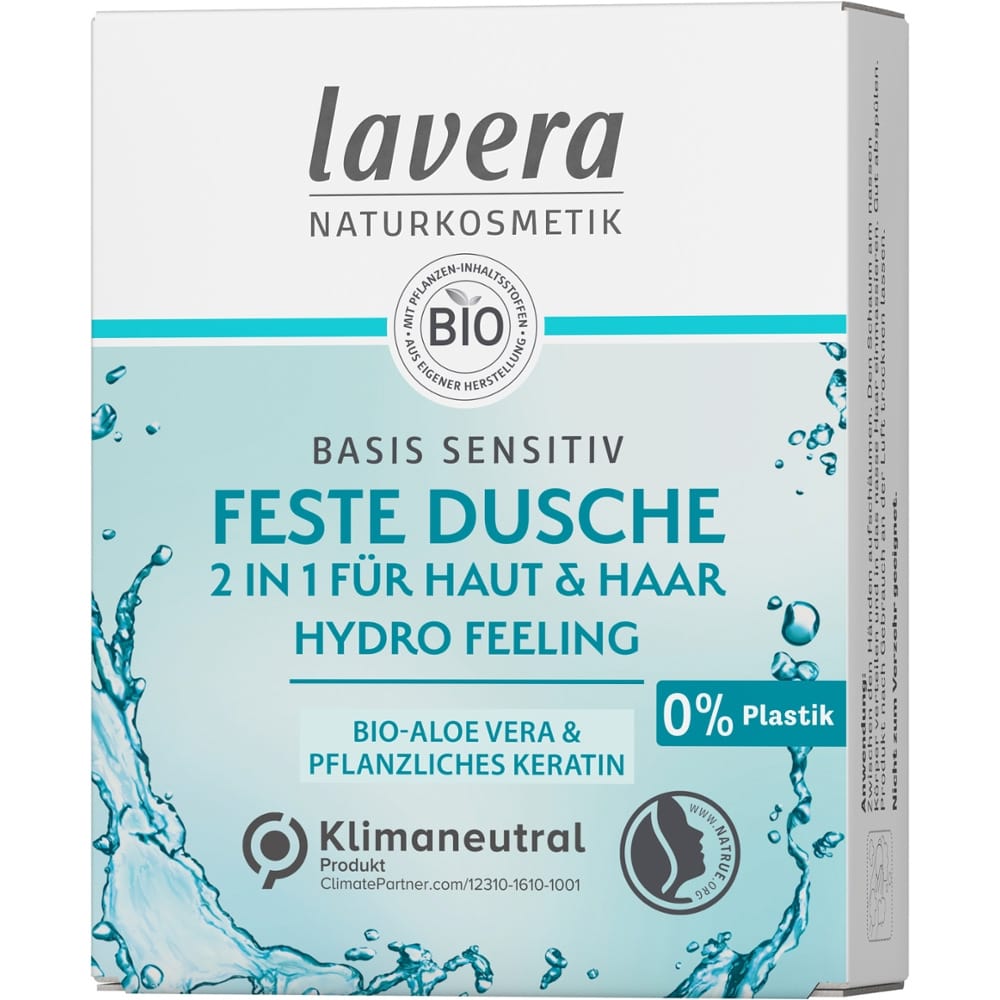 Lavera Feste Dusche 2in1 Basis Sensitiv Hydro Feeling 50 g Duschgel