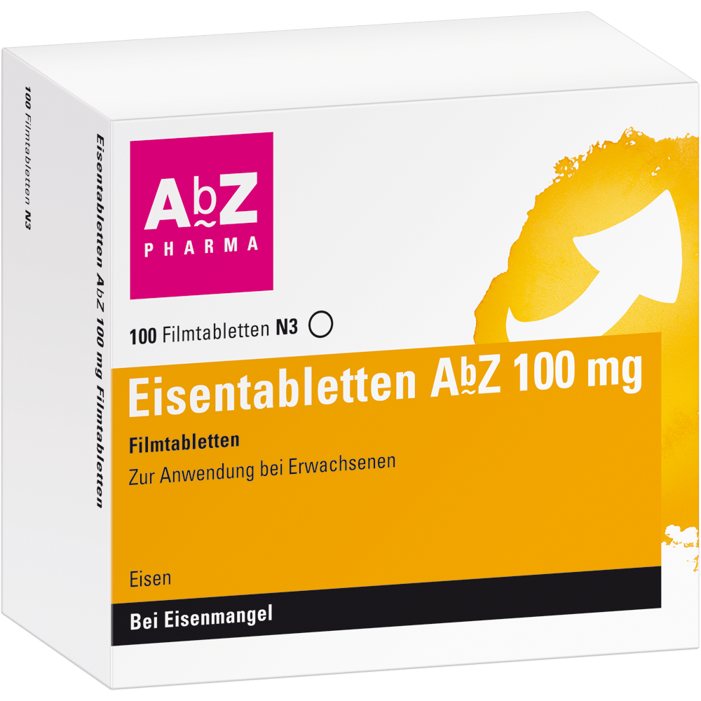 Eisentabletten AbZ 100 St Filmtabletten