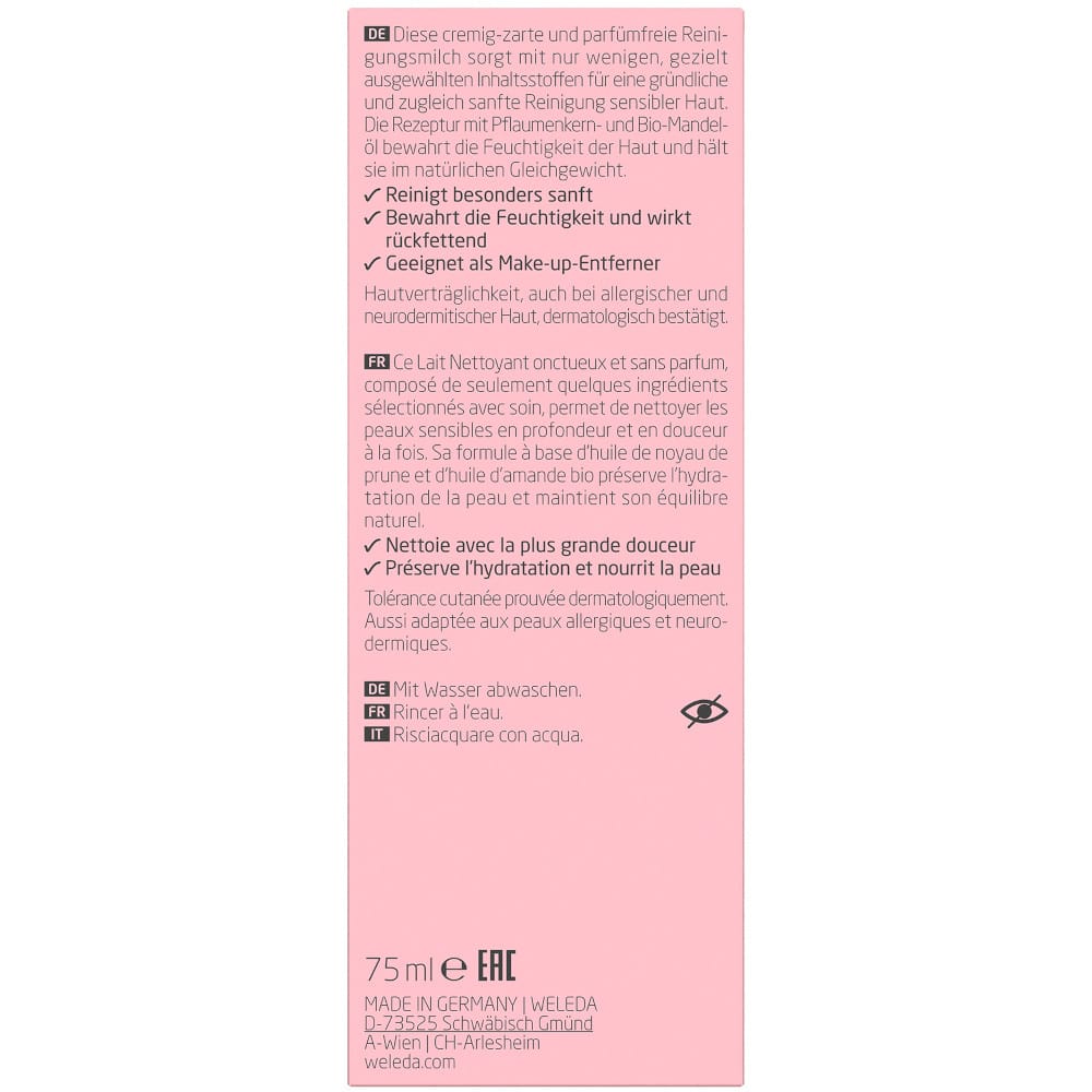 Weleda Sensitiv Reinigungsmilch Mandel 75 ml Milch