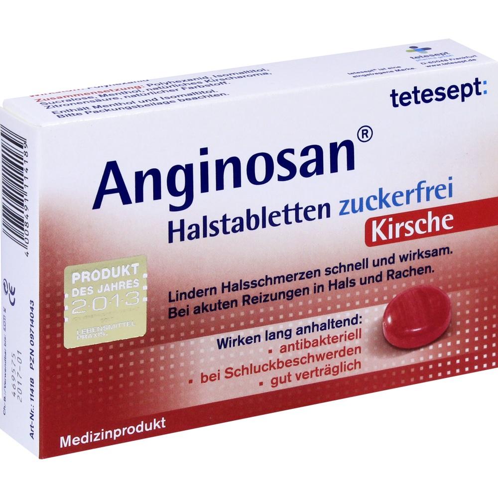 tetesept Anginosan Halstabletten zuckerfrei Kirsche 20 St Lutschtabletten