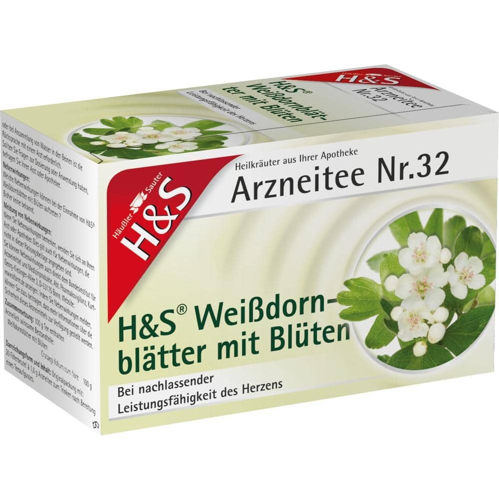 H&S Arzneitee Weißdornblätter mit Blüten 20X1.6 g Filterbeutel