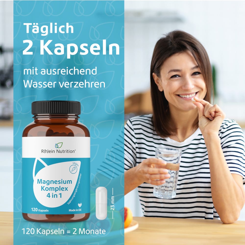 R(h)ein Nutrition Magnesium Komplex 4 in 1 hochdosiert 120 St Kapseln